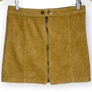 Blue Spice mustard gold yellow Corduroy mini Skirt size 5